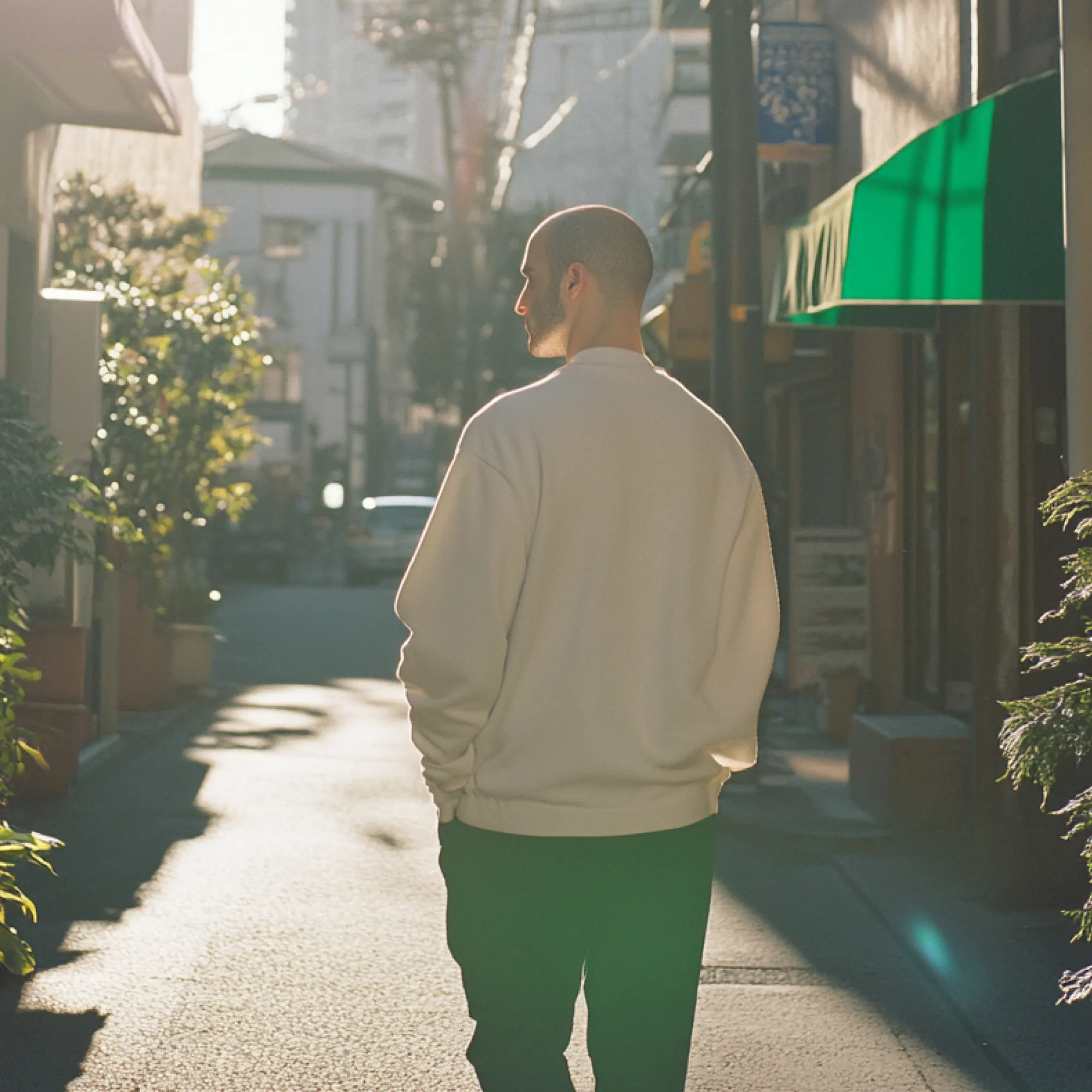 EmilRuder walking in his neighborhood